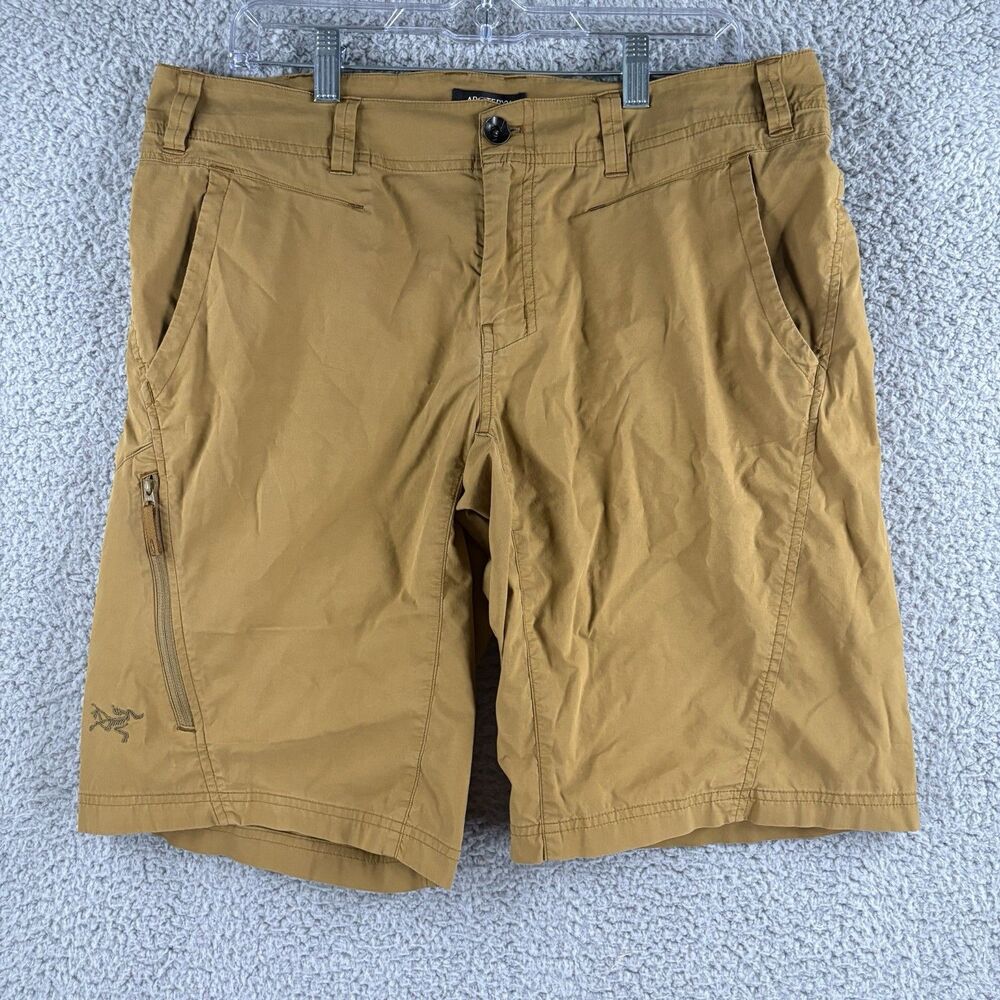 Arc'teryx Shorts Mens 34 Brown Stowe 11" Trim Fit Cotton Nylon Outdoor Hiking
